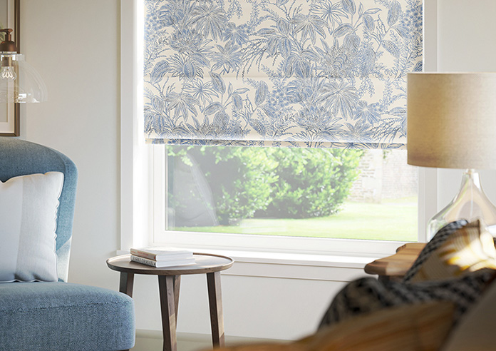 Maui, Indigo - Motorised Roman Blind - Image 5